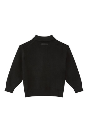 Essential Long-Sleeve Polo Top